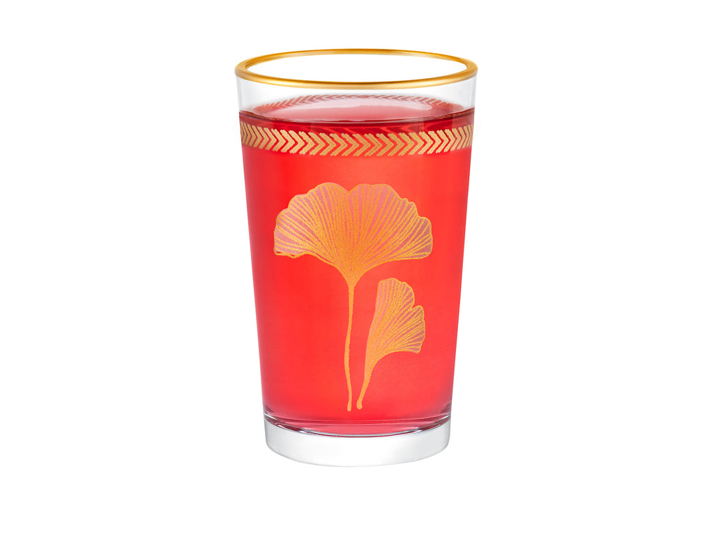Chapelle - Lovely Ginkgo Leaves 4-piece Coffee Side Glasses Set - 100ml - Madame Coco JO