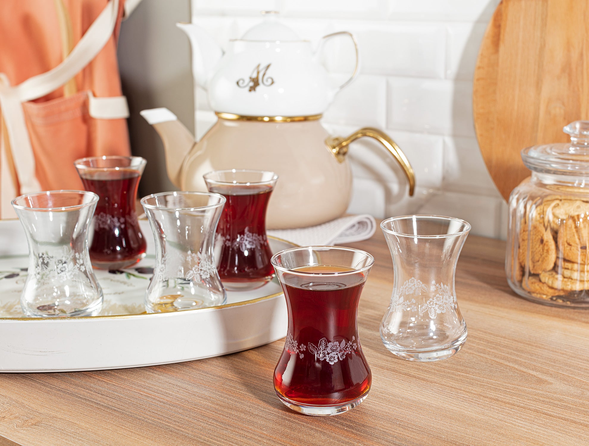 Lavem-nostalgic Flowers Tea Glass Set Of 6 - Madame Coco JO