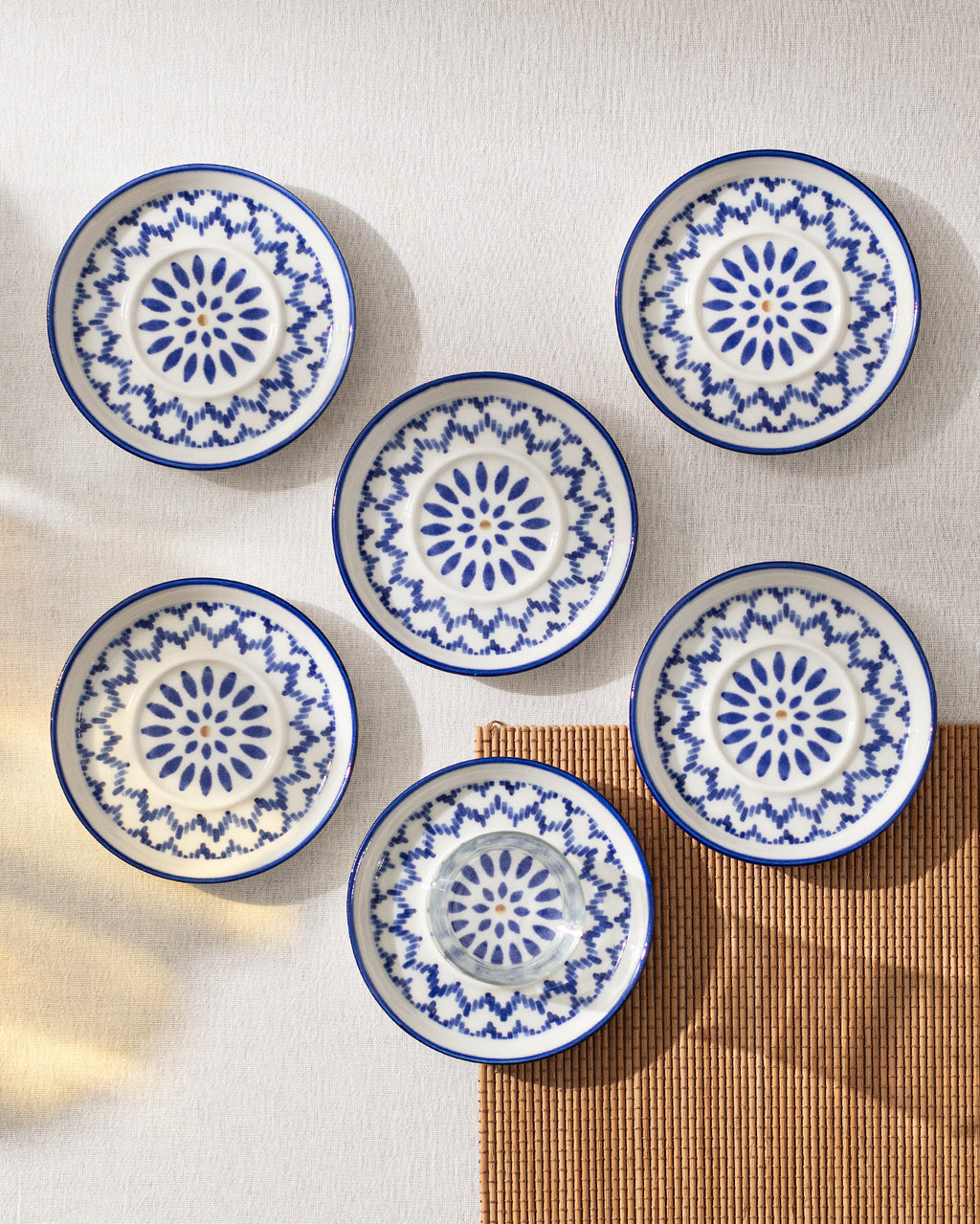 Grande Mixte 6-piece Tea Glass Saucer Set - Madame Coco JO