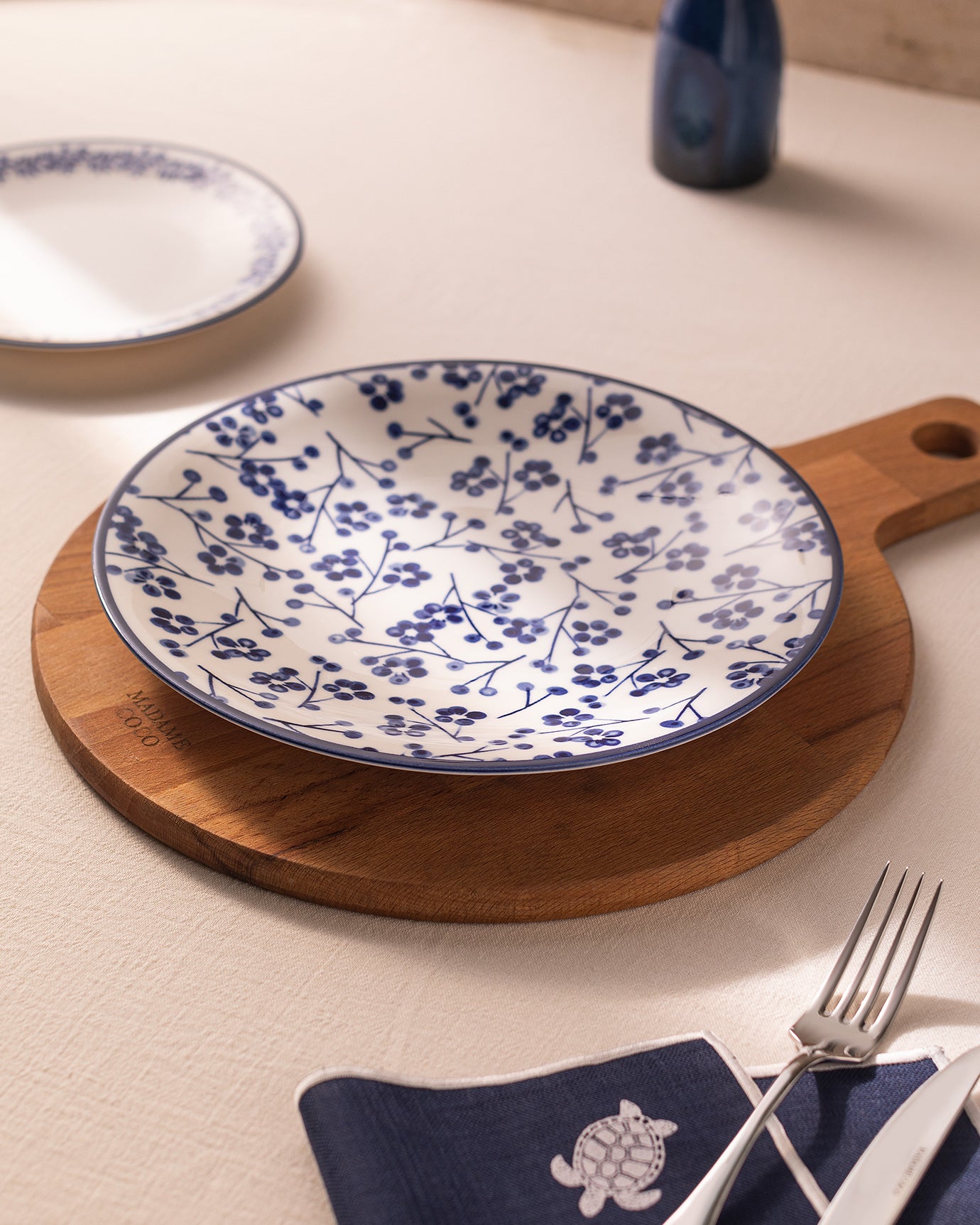 Rêve Bleu Ange Service Plate 25 Cm - Madame Coco JO