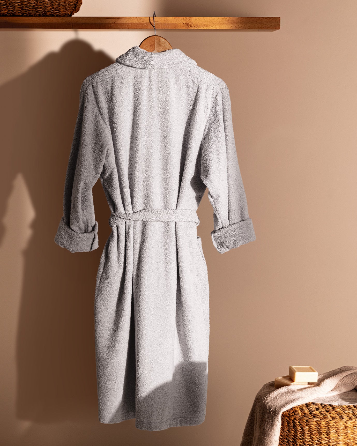 Belda Shawl Collar Women's Bathrobe - Madame Coco JO