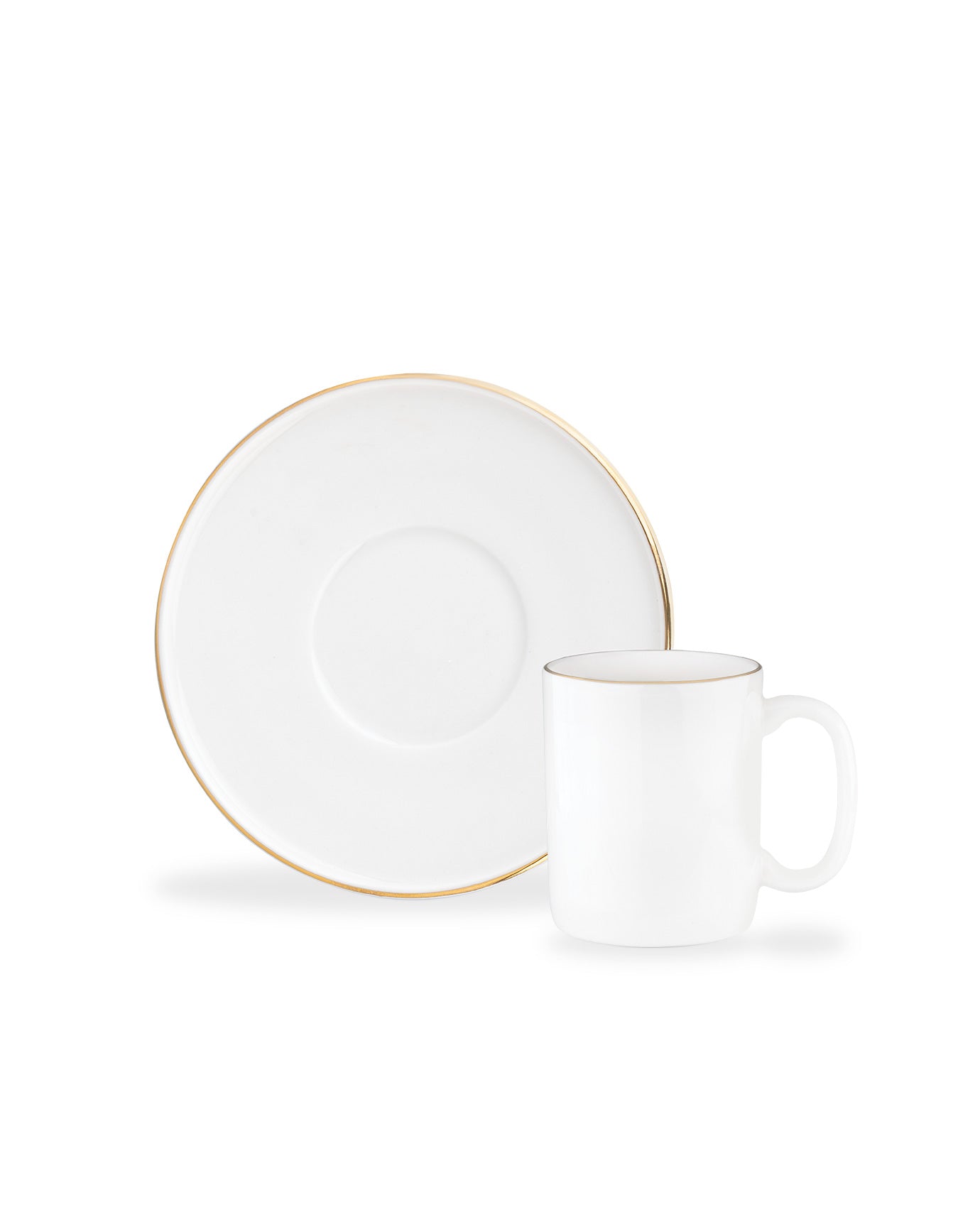 Lumora Set Of 6 Coffee Cups Gold/platinum - Madame Coco JO