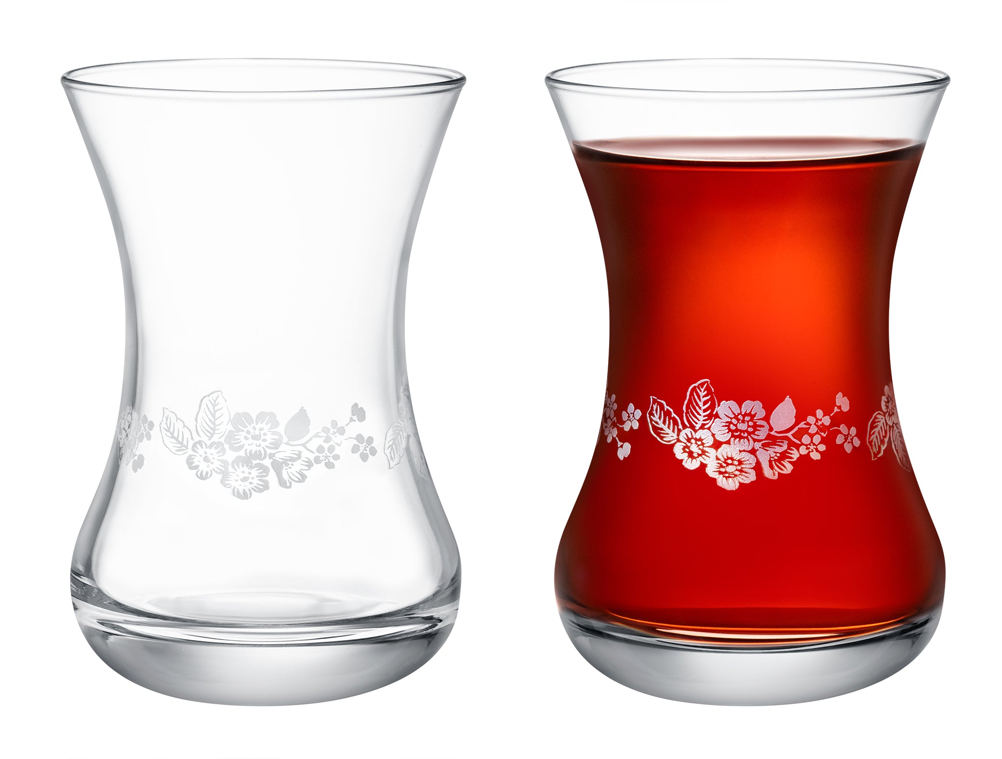 Lavem-nostalgic Flowers Tea Glass Set Of 6 - Madame Coco JO