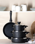 Noir Titanium 7 Piece Cookware Set - Madame Coco JO
