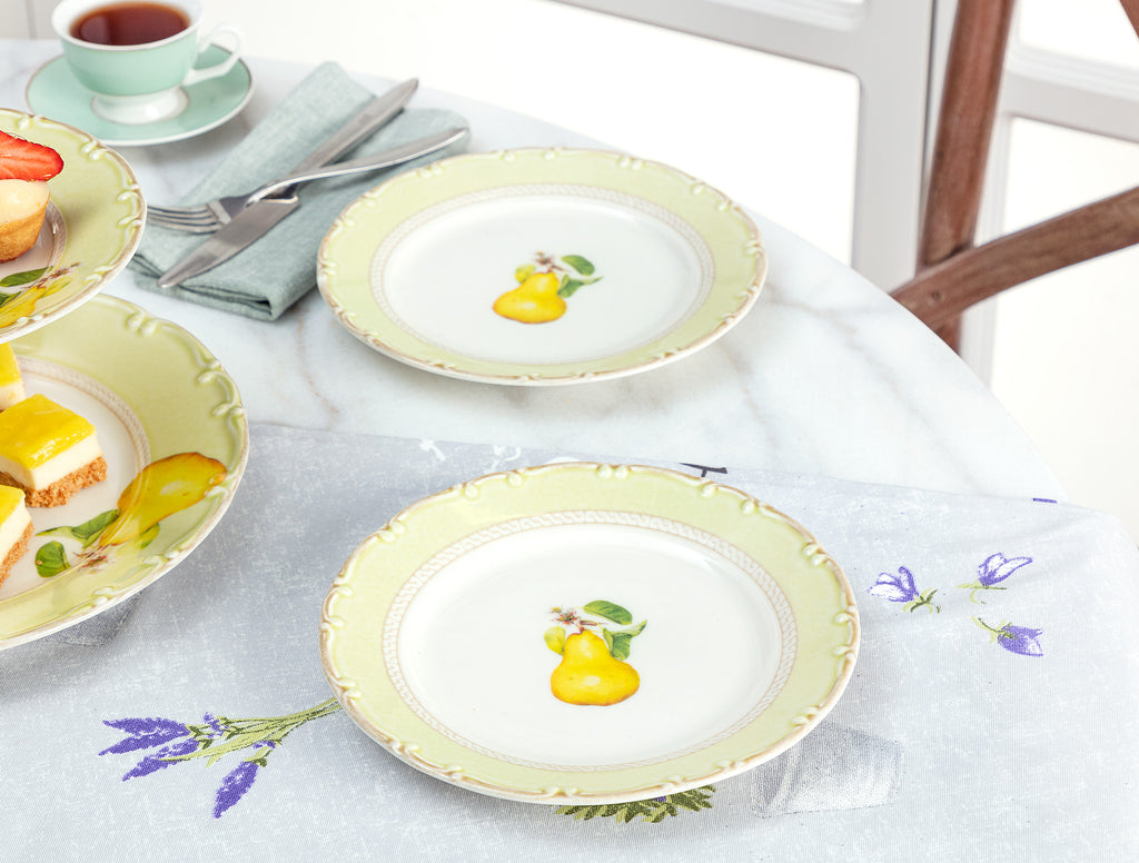 Pear 6 Pcs Cake Plate Set - Madame Coco JO