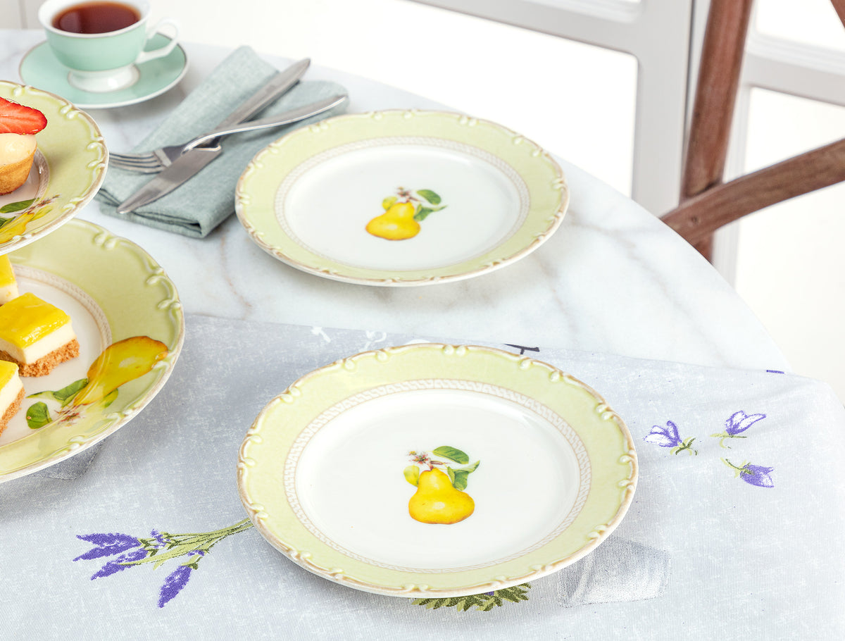 Pear 6 Pcs Cake Plate Set - Madame Coco JO