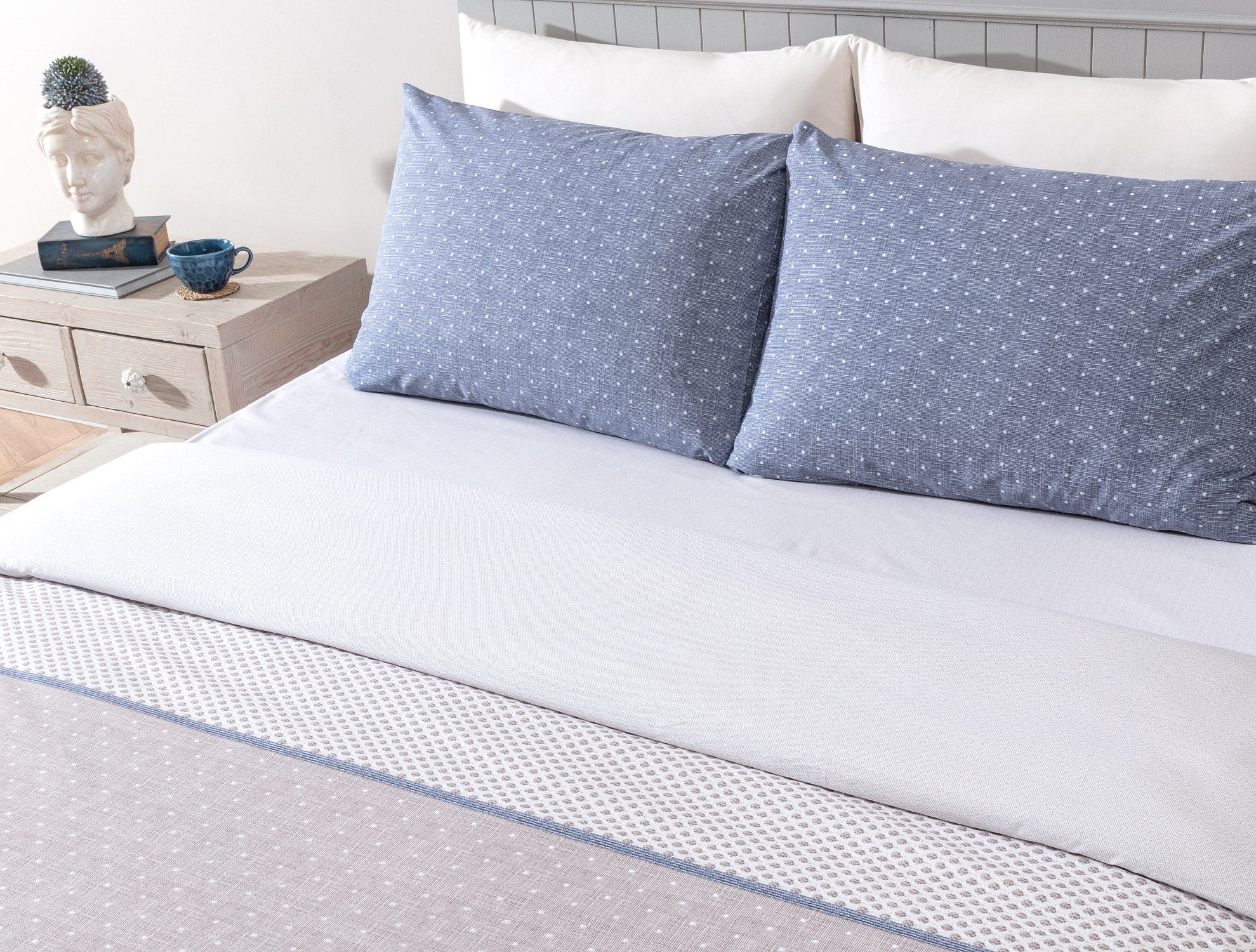 Hugo King Size Ranforce Duvet Cover Set - Fitted - Madame Coco JO