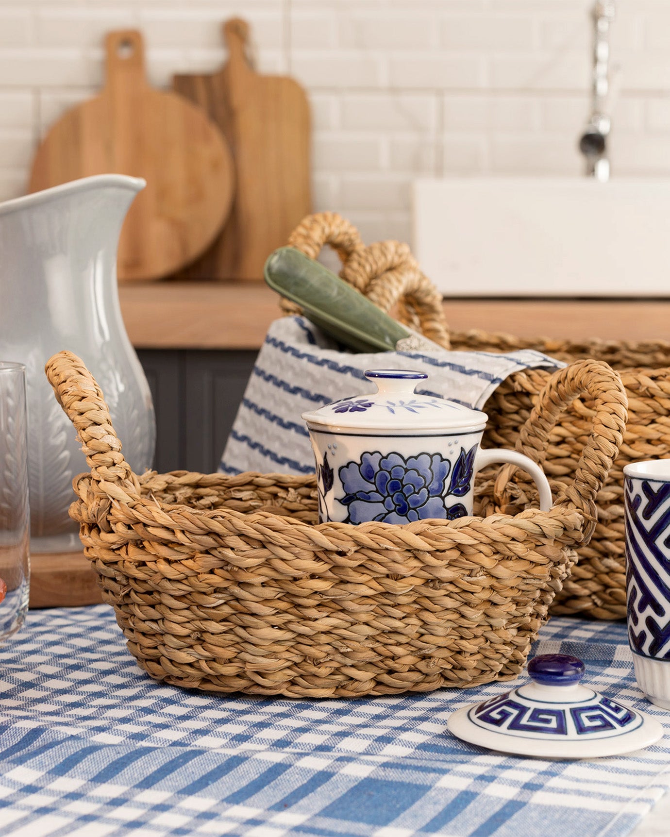 Isadora Large Wicker Basket - Madame Coco JO