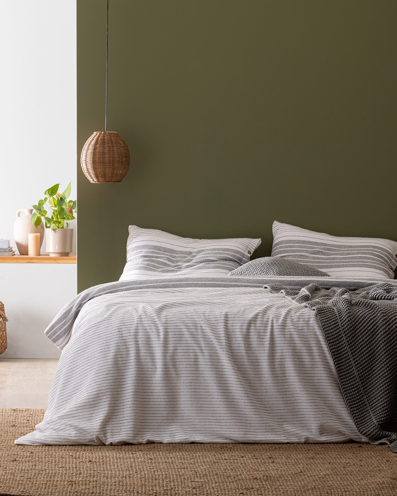 Ranya Double Size Yarn Dyed Duvet Cover Set - Madame Coco JO