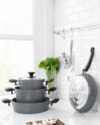 Gordes Granite Look Cookware Set 7 Pieces - Madame Coco JO