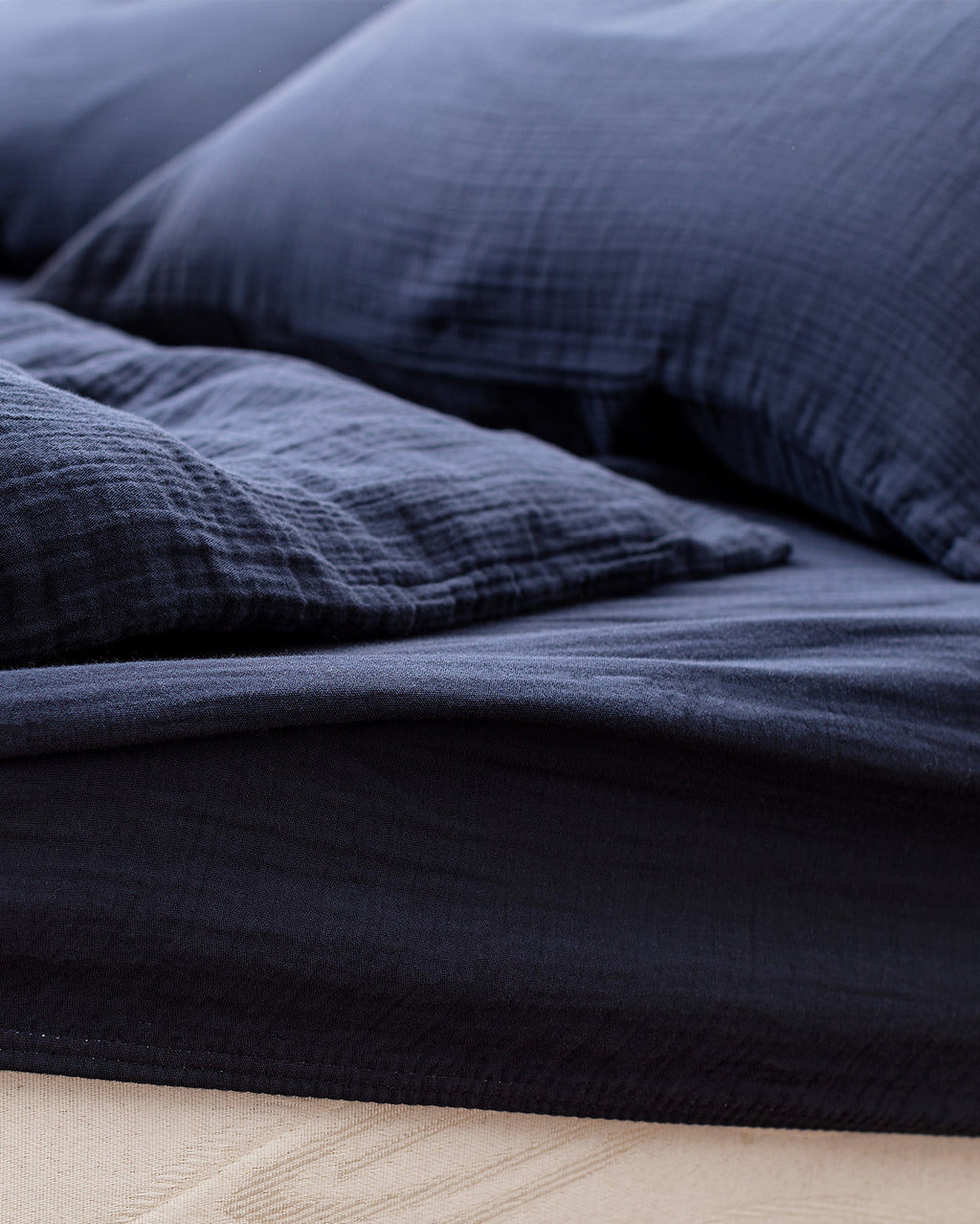 Marla  Muslin Superking Size Duvet Cover Set - Fitted - Madame Coco JO