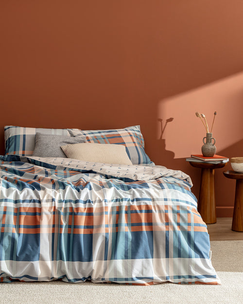 Ames Single Size Duvet Cover Set - Ranforce Patterned - Madame Coco JO