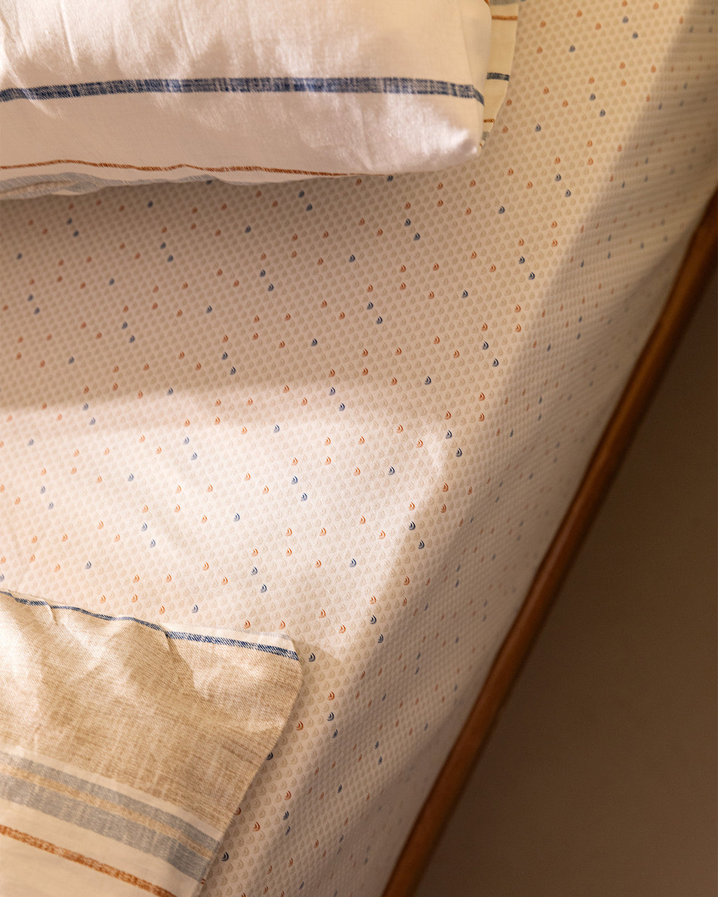 Elodie Single Size  Fitted Duvet Cover Set - Ranforce Patterned - Madame Coco JO