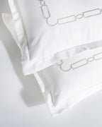 Lis King Size Duvet Cover Set - Embroidered - Satin - Madame Coco JO