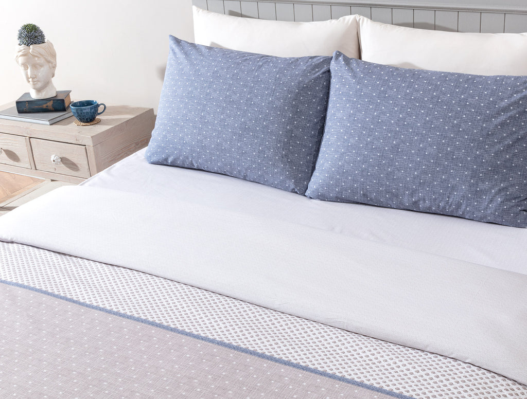 Hugo Single Size Ranforce Duvet Cover Set - Fitted - Madame Coco JO