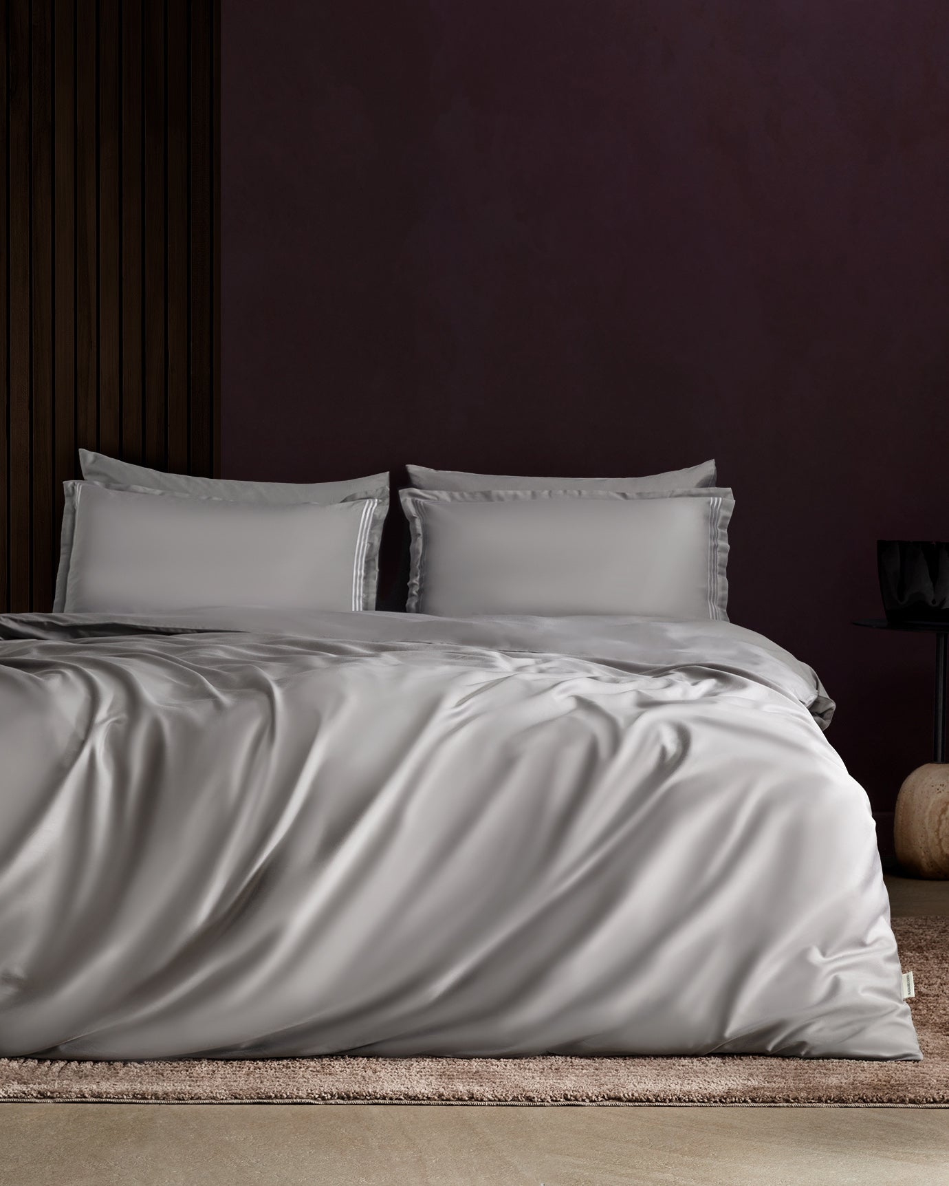 Clarette King Size Bamboo Satin Duvet Cover Set - Madame Coco JO