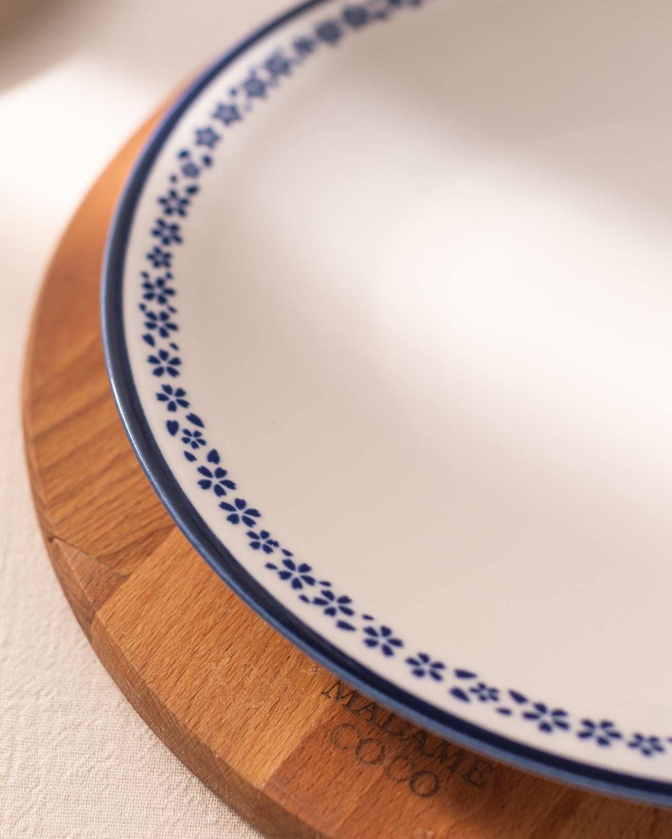 Rêve Bleu Joie Service Plate 25 Cm - Madame Coco JO