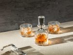 ARON 3-PCS GLASS WHISKEY CARAFE SET - WITH LID - Image 3