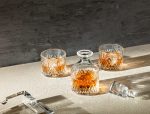 ARON 3-PCS GLASS WHISKEY CARAFE SET - WITH LID - Image 2
