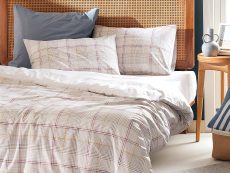 Fontaine King Size Fitted Duvet Cover Set - Ranforce Patterned