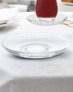 OPALINE 6-PIECE TEA GLASS SAUCER SET