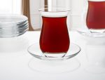 OPALINE 6-PIECE TEA GLASS SAUCER SET - Image 2